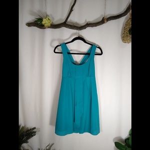 Jessica Simpson teal cocktail party dress